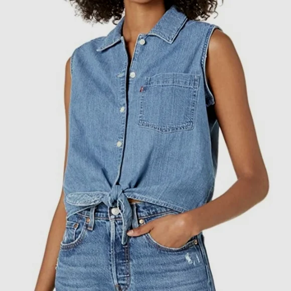 ✨️HP✨️ Levi's Rumi Cotton Denim Shirt - NWT - Picture 13 of 13